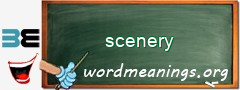 WordMeaning blackboard for scenery